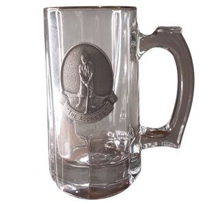 "The Address" A Vintage Collectible Stien Mug Tankard With Pewter Emblem.